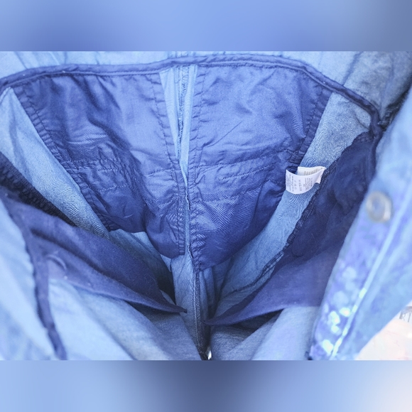 SMALL women FREE PEOPLE short sleeve open shoulder blue Jumpsuit Denim Chambray - Picture 16 of 16